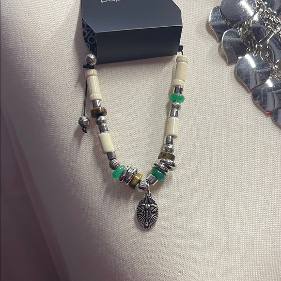 Paparazzi Bold Silver and Black Necklace Set - Picture 3 of 6